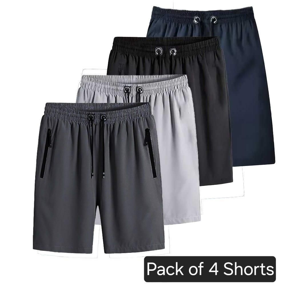 Combo of 4 Men's Stretchable Cotton Shorts - Vedriq.com